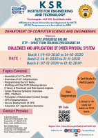 Online Short Term Training Programme (STTP) on Challenges and Applications of Cyber Physical System 2020 Training Poster